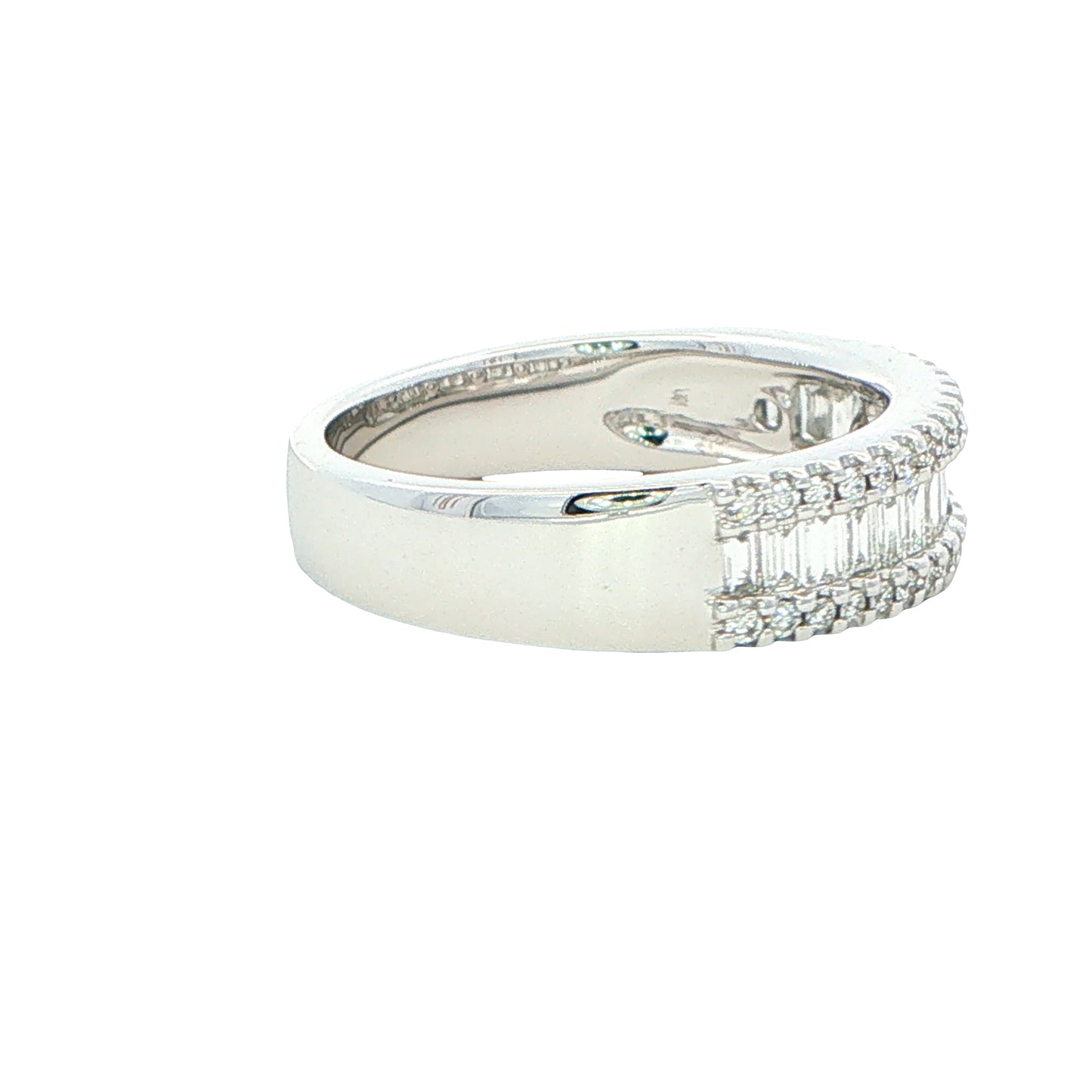 Round Brilliant and Baguette Cut Diamond Eternity Ring - 0.70cts Gardiner Brothers