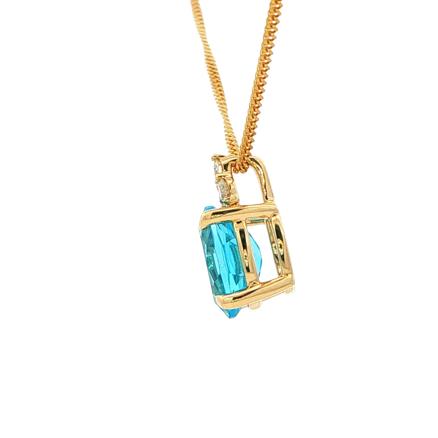 Topaz and Diamond Tiara Style Pendant Gardiner Brothers
