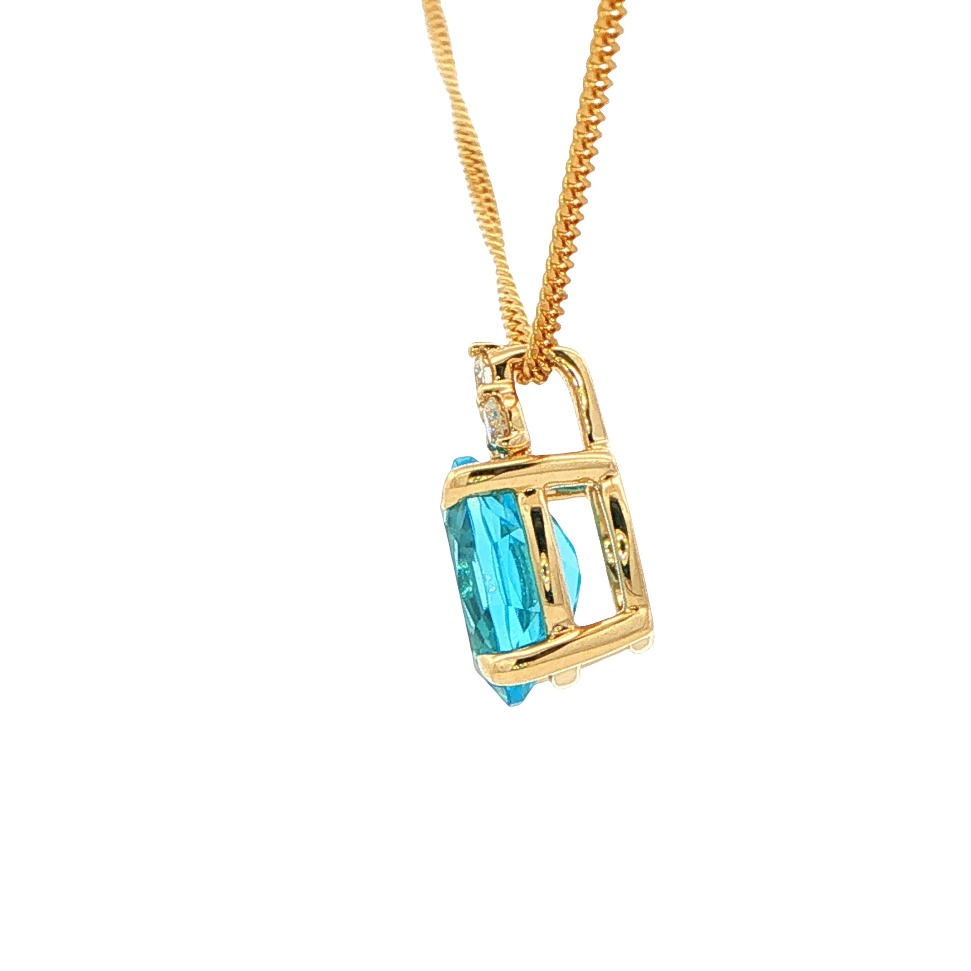 Topaz and Diamond Tiara Style Pendant Gardiner Brothers