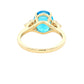 Oval Shaped Topaz and Diamond Cluster Style Ring Gardiner Brothers