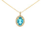 Topaz and Diamond Halo Style Pendant Gardiner Brothers