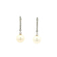 White Gold Pearl and Diamond Drop Earrings Gardiner Brothers