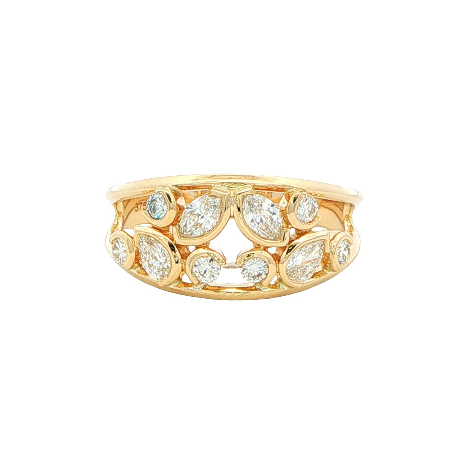 Marquise Pear and Round Diamond Dress Ring Gardiner Brothers