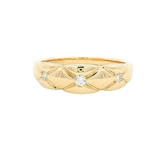Round Diamond Set Patterned Dress Ring Gardiner Brothers