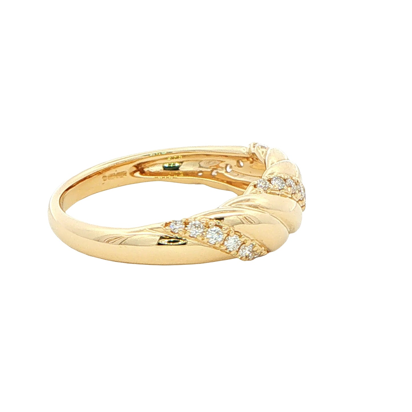 Round Diamond Set Wavy Dress Ring Gardiner Brothers