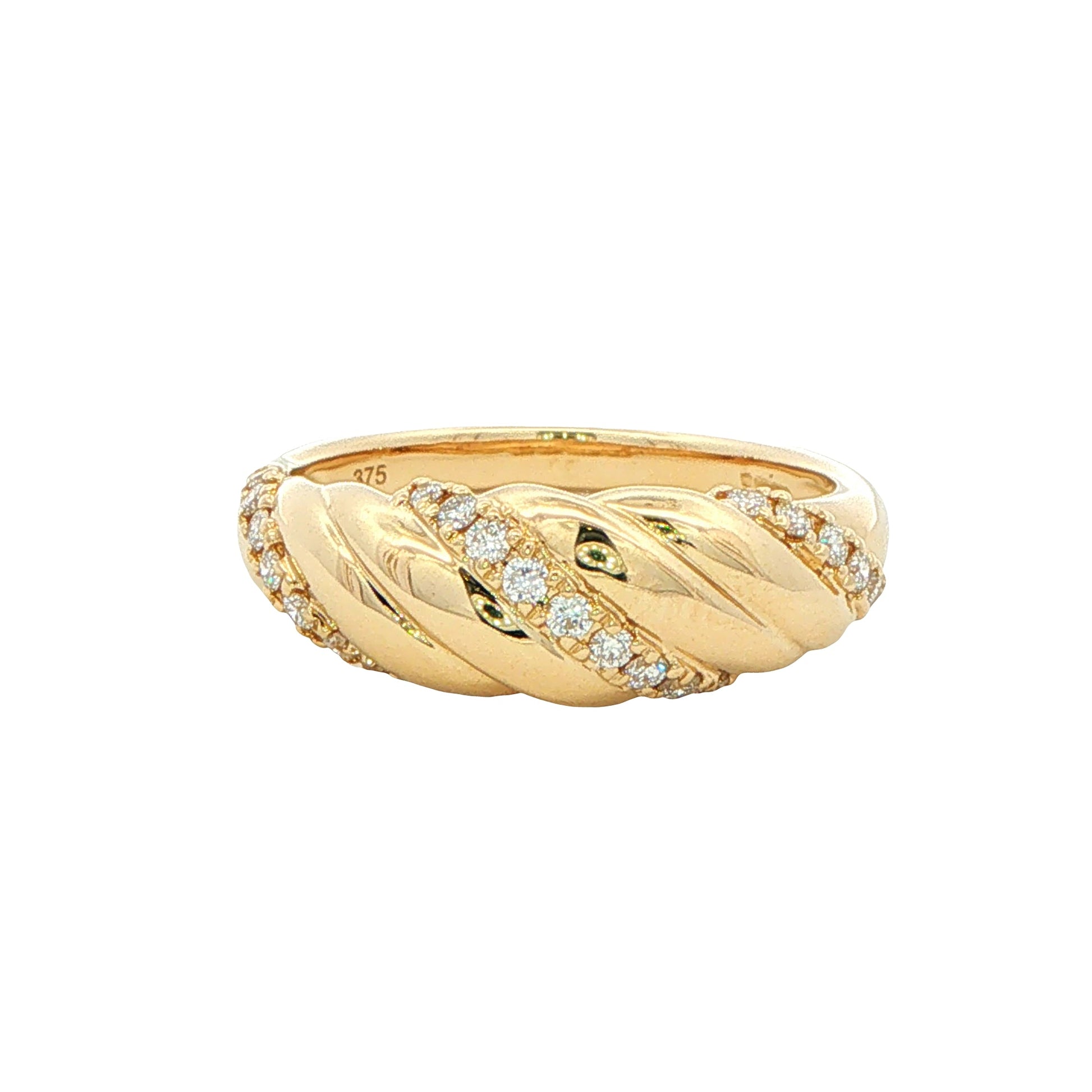 Round Diamond Set Wavy Dress Ring Gardiner Brothers