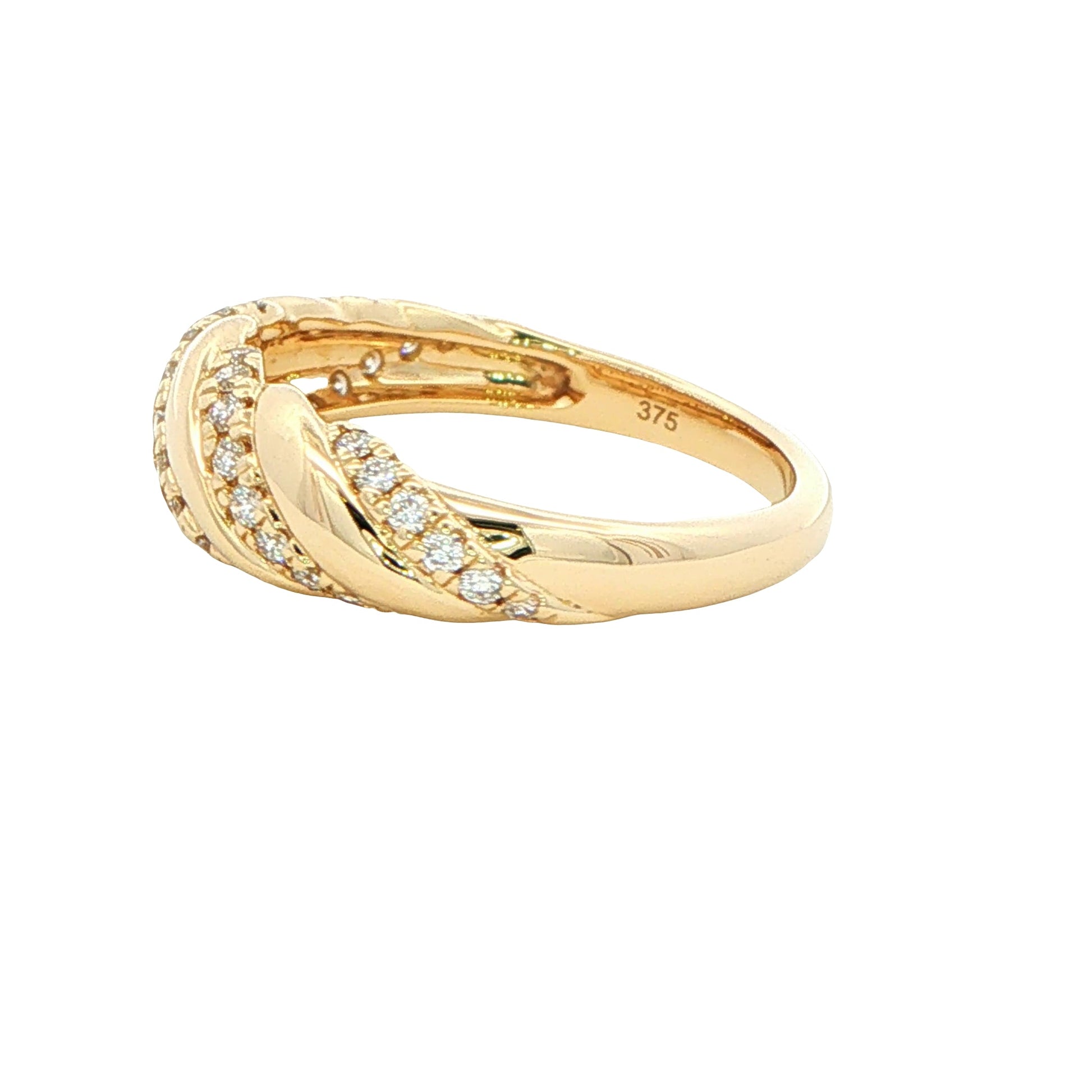 Round Diamond Set Wavy Dress Ring Gardiner Brothers