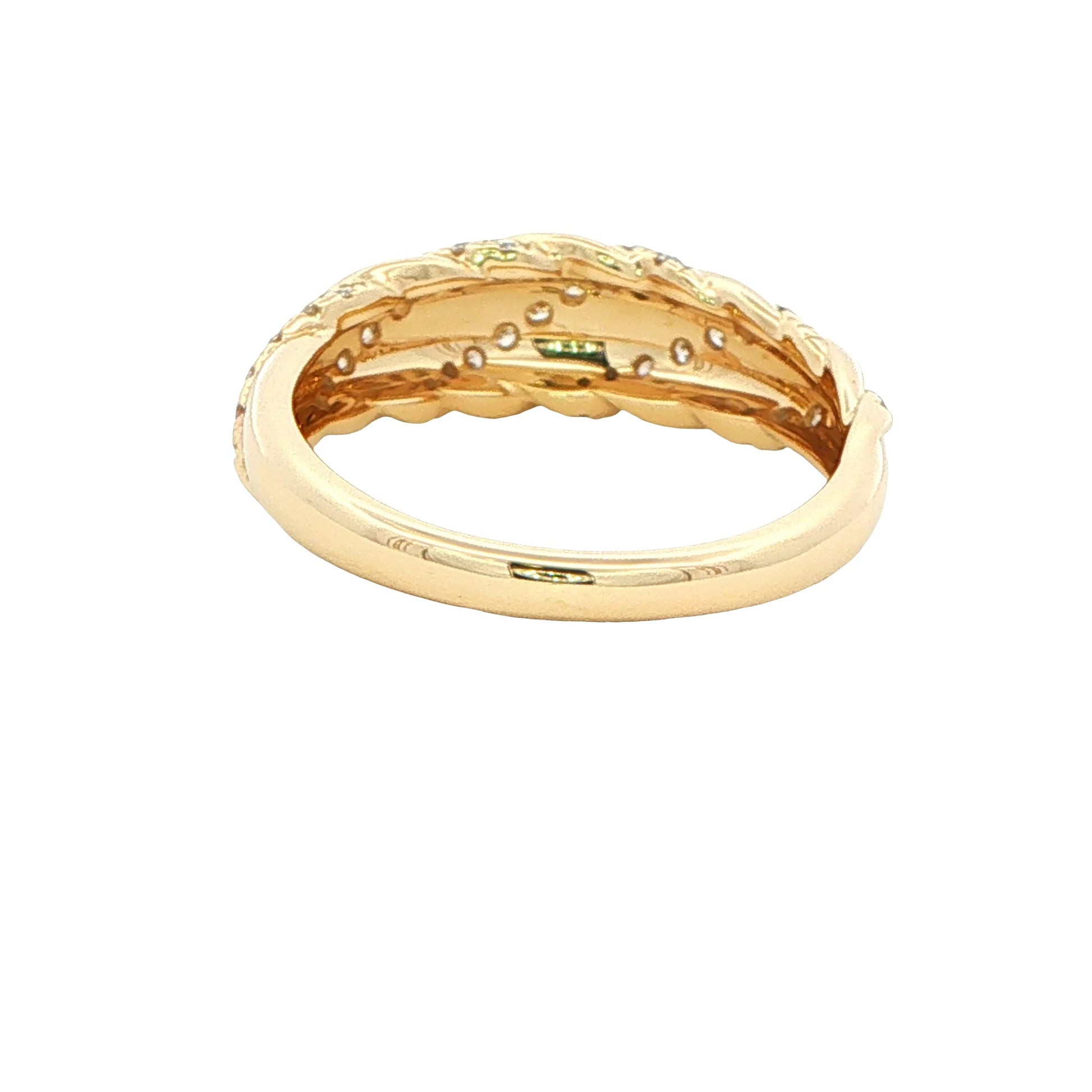 Round Diamond Set Wavy Dress Ring Gardiner Brothers