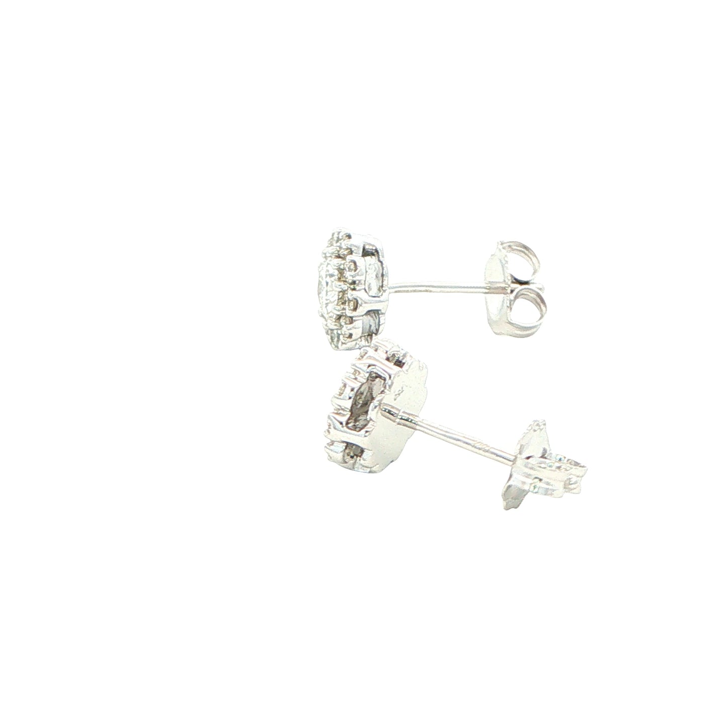 Round Brilliant Cut Diamond Cluster Style Earrings Gardiner Brothers