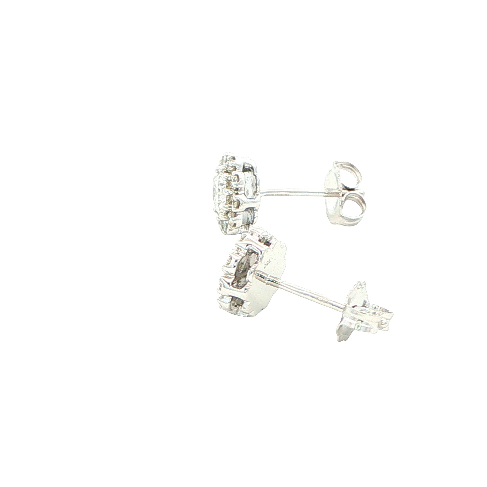 Round Brilliant Cut Diamond Cluster Style Earrings Gardiner Brothers