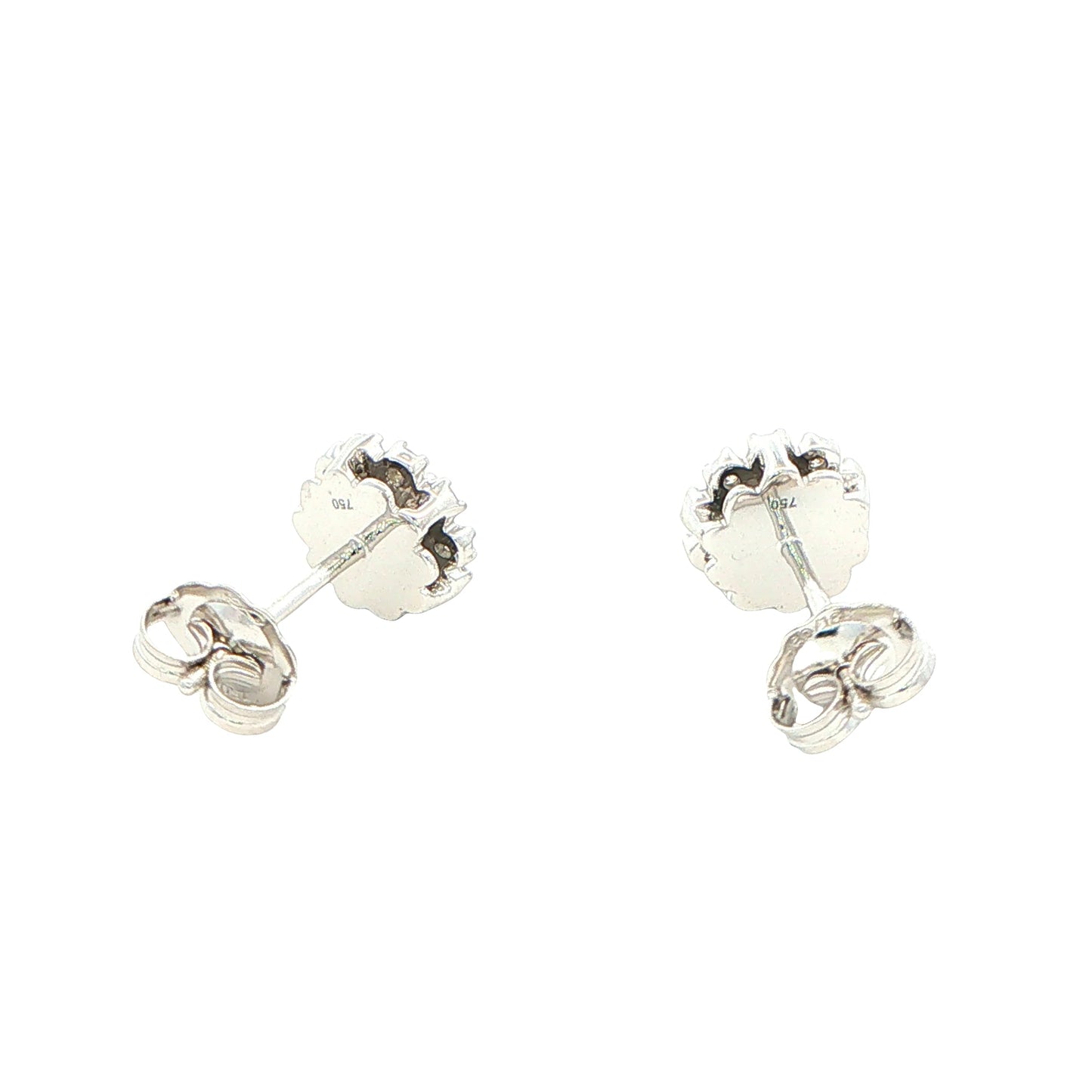 Round Brilliant Cut Diamond Cluster Style Earrings Gardiner Brothers
