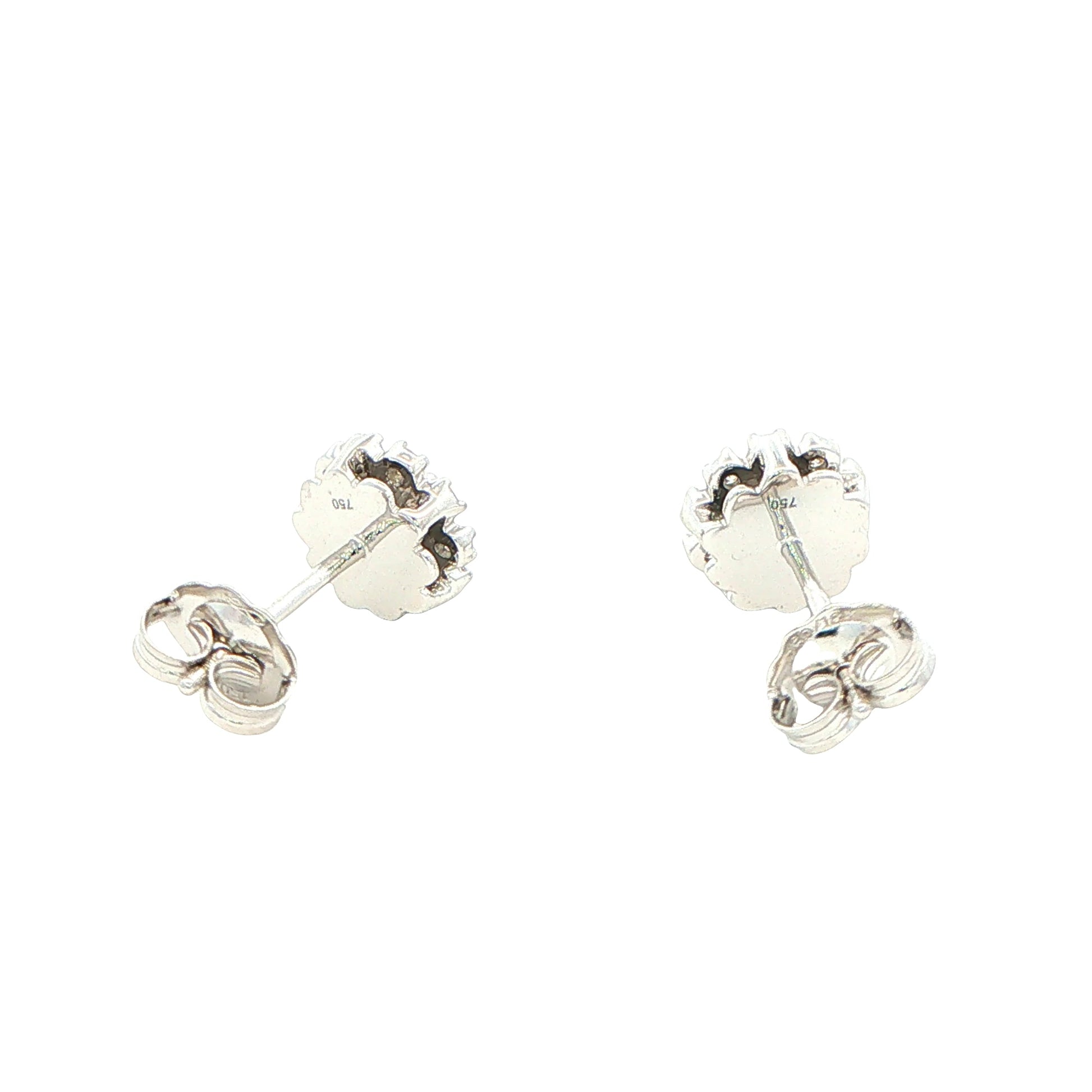 Round Brilliant Cut Diamond Cluster Style Earrings Gardiner Brothers