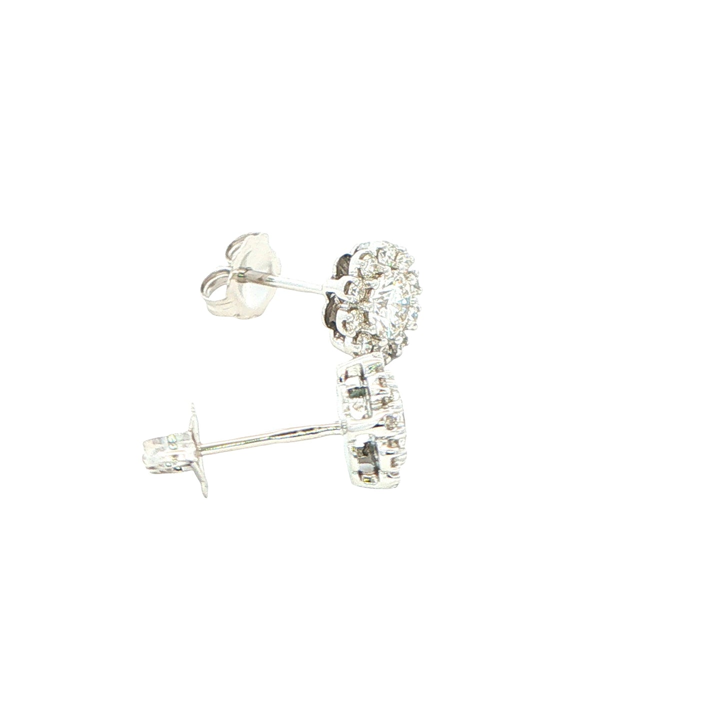 Round Brilliant Cut Diamond Cluster Style Earrings Gardiner Brothers