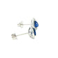 Pear Shaped Sapphire and Diamond Halo Style Earrings Gardiner Brothers
