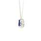 Pear Shaped Sapphire and Diamond Halo Style Pendant Gardiner Brothers