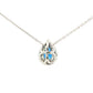 Pear Shaped Sapphire and Diamond Halo Style Pendant Gardiner Brothers
