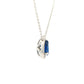 Pear Shaped Sapphire and Diamond Halo Style Pendant