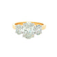 Oval Shaped Diamond 3 Stone Ring - 2.31cts