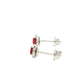 Pear Shaped Ruby and Diamond Halo Style Earrings Gardiner Brothers