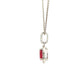 Pear Shaped Ruby and Diamond Halo Style Pendant Gardiner Brothers