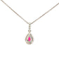 Pear Shaped Ruby and Diamond Halo Style Pendant