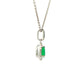 Pear Shaped Emerald and Diamond Halo Style Pendant Gardiner Brothers