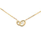 Yellow Gold Oval and Pear Diamond 2 Stone Pendant