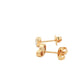Yellow Gold Oval and Pear Diamond 2 Stone Earrings
