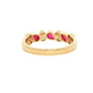 Pear Shaped Ruby and Diamond Vintage Style Eternity Ring Gardiner Brothers