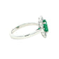 Oval emerald and diamond fancy cluster style ring Gardiner Brothers