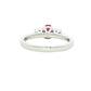 RUBY AND Round Brilliant Cut DIAMOND 3 STONE RING