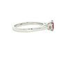RUBY AND Round Brilliant Cut DIAMOND 3 STONE RING