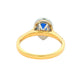 Pear Shaped Sapphire and Diamond Halo Style Ring
