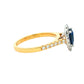 Pear Shaped Sapphire and Diamond Halo Style Ring Gardiner Brothers