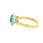 Emerald and Diamond Vintage Style Cluster Ring