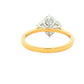 Yellow Gold Round Brilliant Cut Diamond 4 Stone Cluster Style Ring - 1.31cts