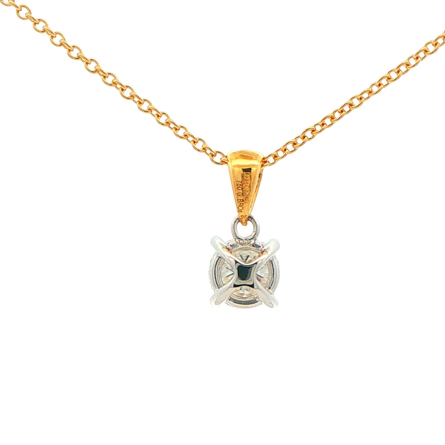 Lab Grown round brilliant cut diamond pendant - 1.00cts