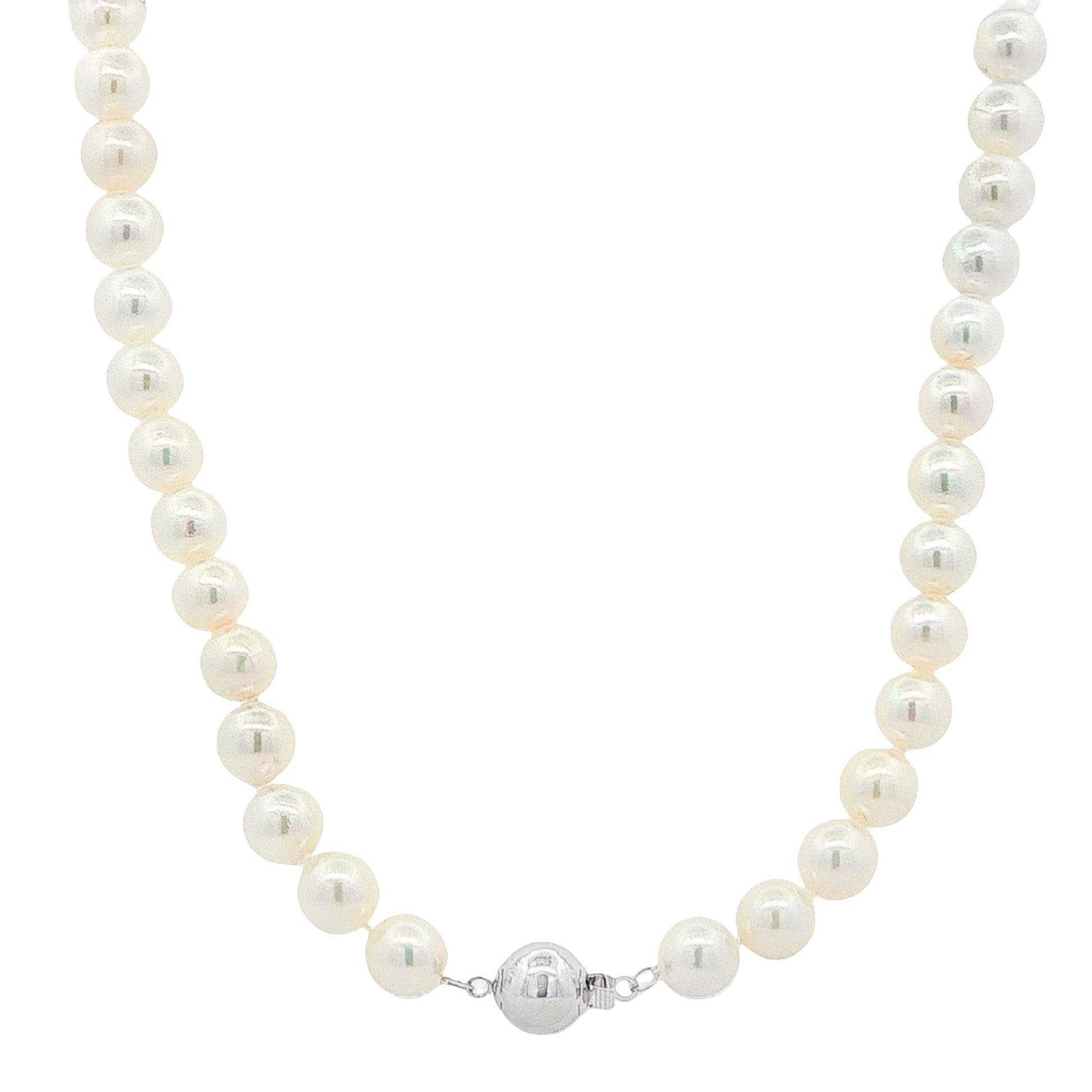 White Gold Akoya String of Pearls : 7-7.5mm Gardiner Brothers