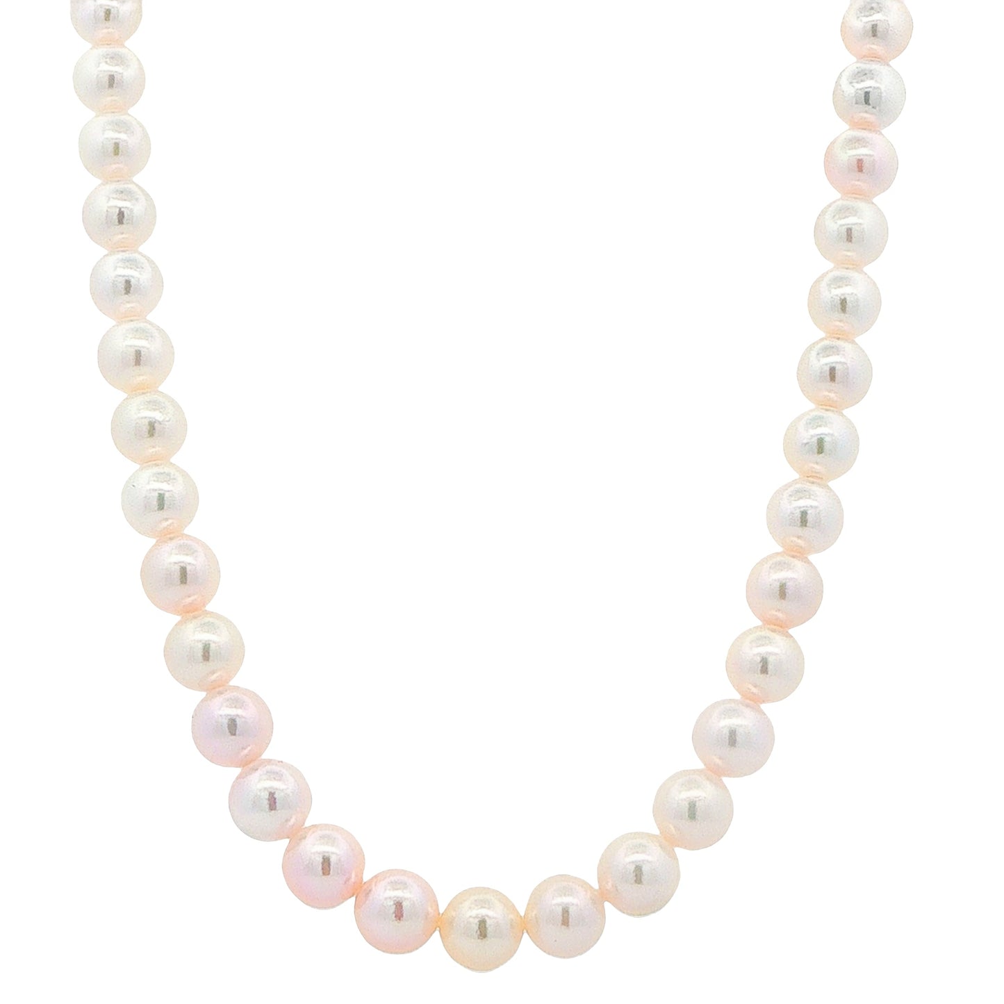 Yellow Gold Akoya String of Pearls : 8-8.5mm