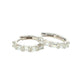 Emerald Cut Diamond Hoop Earrings - 0.93cts