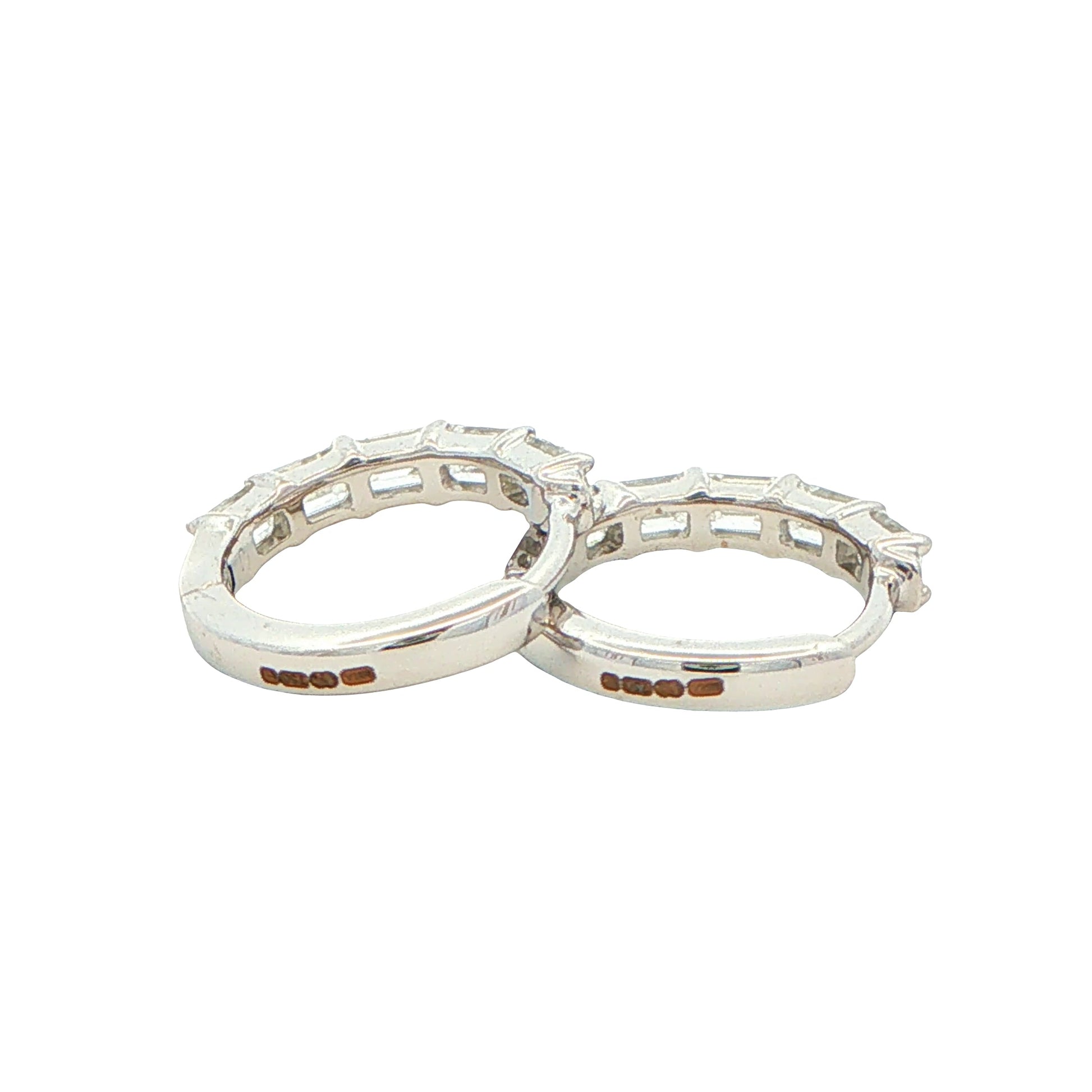 Emerald Cut Diamond Hoop Earrings - 0.93cts Gardiner Brothers