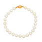 Yellow Gold Akoya String of Pearl Bracelet : 6-6.5mm