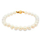 Yellow Gold Akoya String of Pearl Bracelet : 6-6.5mm