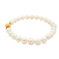 Yellow Gold Akoya String of Pearl Bracelet : 6-6.5mm