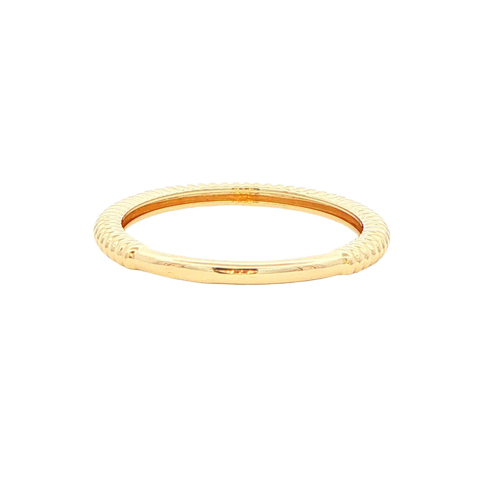 Yellow Gold 1.5mm Ridged Texture Dress Ring Gardiner Brothers
