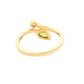 Yellow Gold Peridot and Diamond 2 Stone Ring Gardiner Brothers