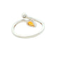 White Gold Citrine and Diamond 2 Stone Ring Gardiner Brothers