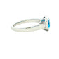 White Gold Topaz and Baguette Diamond Dress Ring Gardiner Brothers