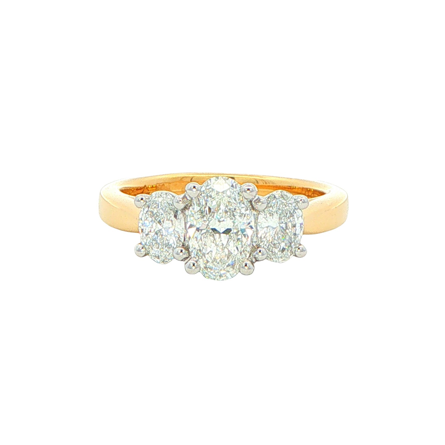 Lab Grown Oval Diamond 3 Stone Ring - 1.05cts Gardiner Brothers