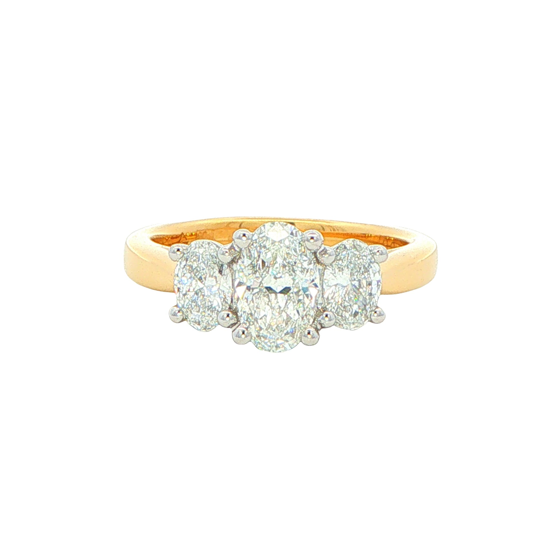 Lab Grown Oval Diamond 3 Stone Ring - 1.05cts Gardiner Brothers
